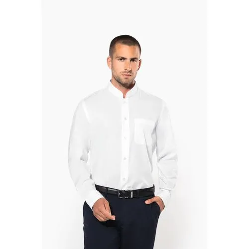 Chemise col mao manches longues