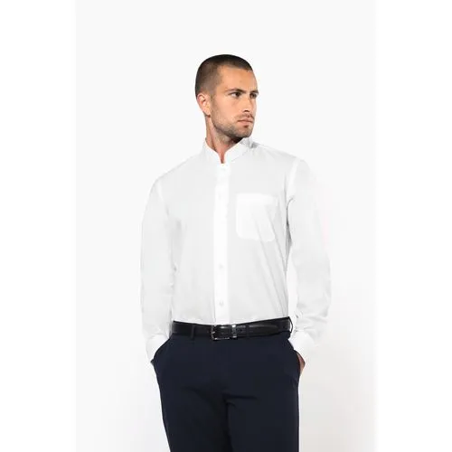 Chemise col mao manches longues