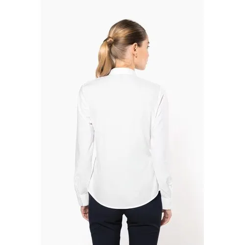 Chemise col mao manches longues femme