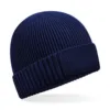 Bonnet en coton biologique avec patch technique bleu marine oxford 1 Bonnet en coton biologique avec patch technique
