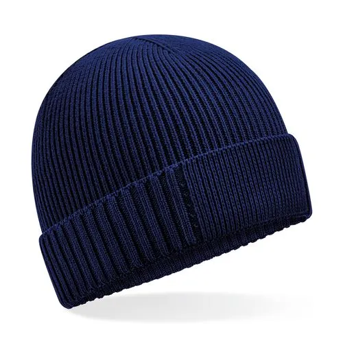 Bonnet en coton biologique avec patch technique bleu marine oxford 1 Bonnet en coton biologique avec patch technique