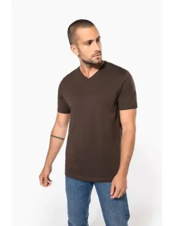 T-shirt col V manches courtes homme