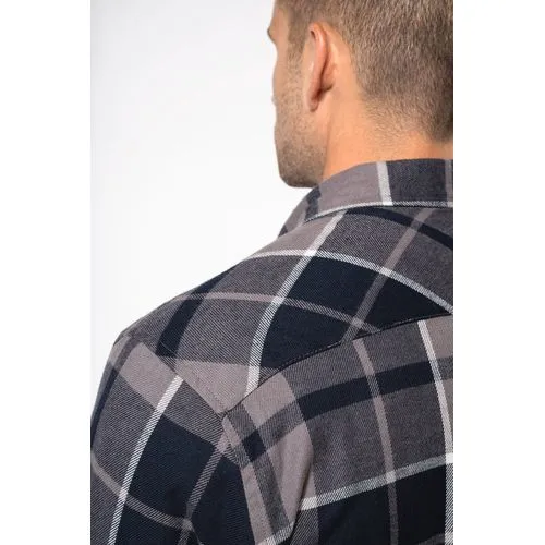 Surchemise à carreaux doublée sherpa homme