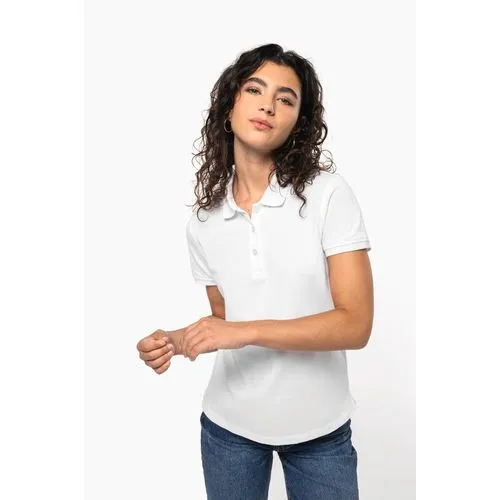 Polo piqué manches courtes femme