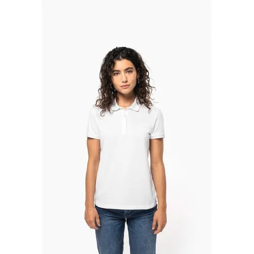 Polo piqué manches courtes femme