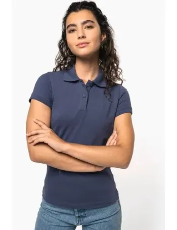 Polo piqué manches courtes femme