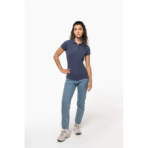 Polo piqué manches courtes femme