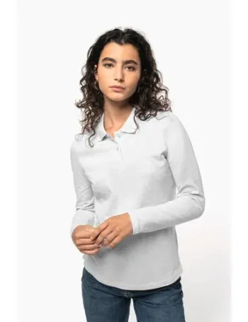 Polo manches longues femme
