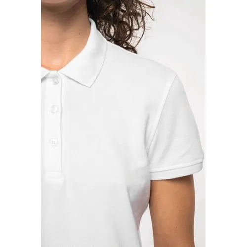 Polo piqué manches courtes femme