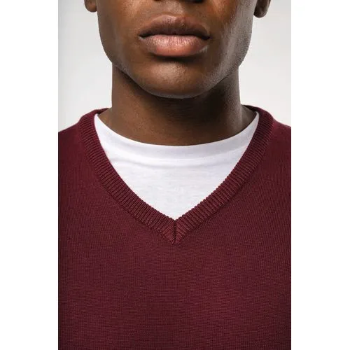 Pull col V homme
