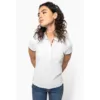 Polo maille piquée manches courtes femme