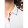 Polo maille piquée manches courtes femme