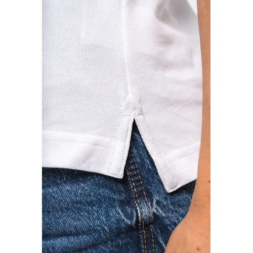 Polo maille piquée manches courtes femme