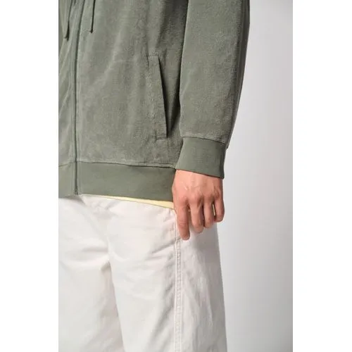 Sweat-shirt écoresponsable en éponge zippé à capuche homme 6 Sweat-shirt écoresponsable en éponge zippé à capuche homme