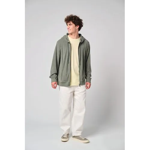 Sweat-shirt écoresponsable en éponge zippé à capuche homme 3 Sweat-shirt écoresponsable en éponge zippé à capuche homme