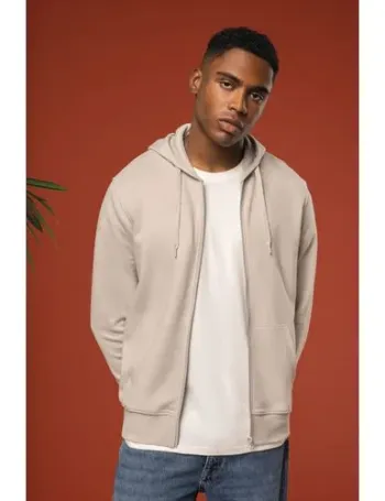 Sweat-shirt écoresponsable zippé à capuche homme