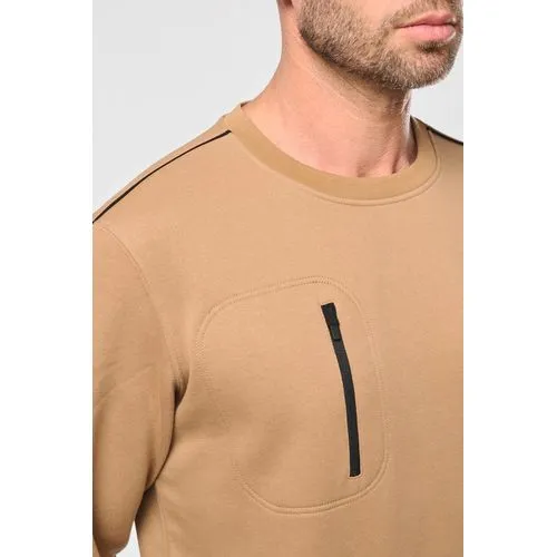 Sweat-shirt Day To Day zip poche contrastée unisexe