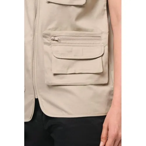 Gilet polycoton multipoches doublé unisexe 16 Gilet polycoton multipoches doublé unisexe