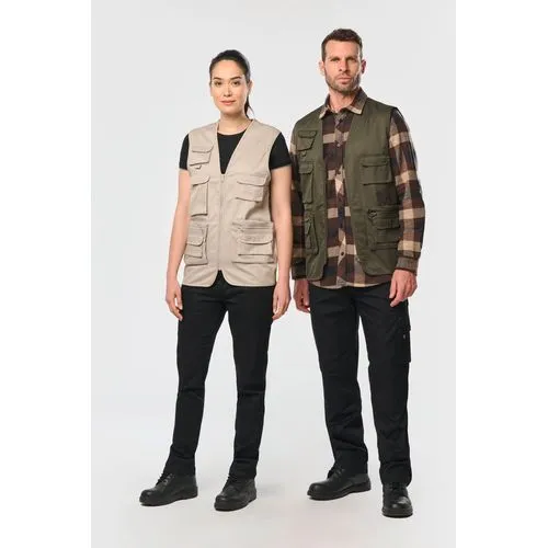 Gilet polycoton multipoches doublé unisexe 8 Gilet polycoton multipoches doublé unisexe