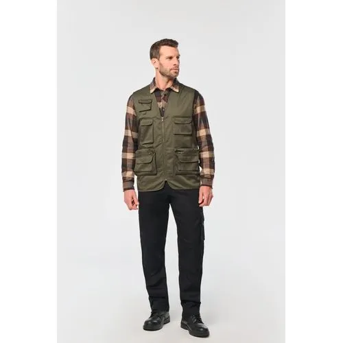 Gilet polycoton multipoches doublé unisexe 11 Gilet polycoton multipoches doublé unisexe