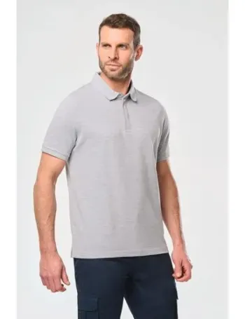 Polo col boutons pression manches courtes homme