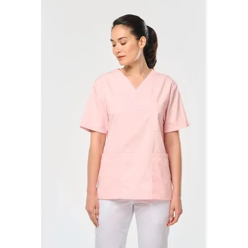 Tunique manches courtes polycoton unisexe