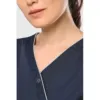 Blouse polycoton avec boutons-pression femme