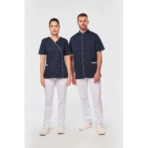 Blouse polycoton avec boutons-pression homme