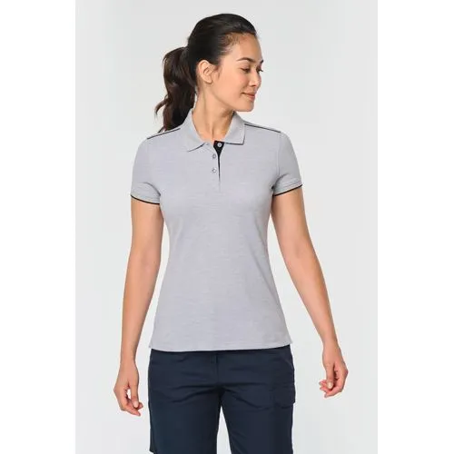 Polo Day To Day contrasté manches courtes femme