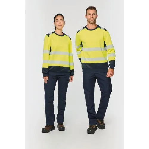 Sweat-shirt de sécurité recyclé col rond unisexe