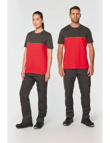 T-shirt bicolore écoresponsable manches courtes unisexe 1 T-shirt bicolore écoresponsable manches courtes unisexe