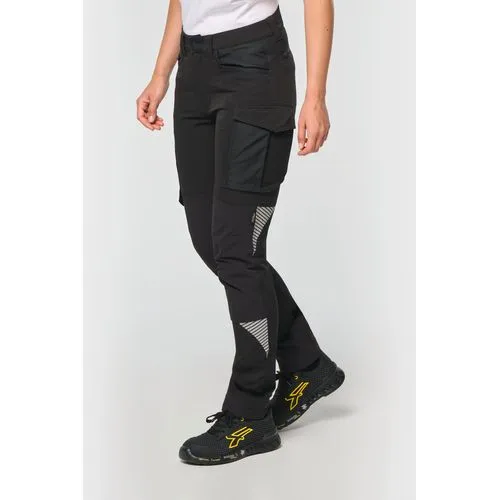 Pantalon stretch recyclé multipoches unisexe