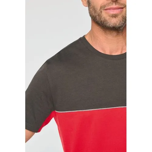 T-shirt bicolore écoresponsable manches courtes unisexe