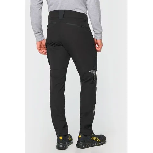 Pantalon stretch recyclé multipoches unisexe