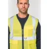 Gilet de sécurité haute visibilité recyclé avec zip unisexe 4 Gilet de sécurité haute visibilité recyclé avec zip unisexe