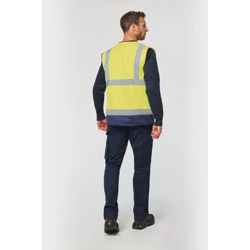 Gilet de sécurité haute visibilité recyclé avec zip unisexe 3 Gilet de sécurité haute visibilité recyclé avec zip unisexe
