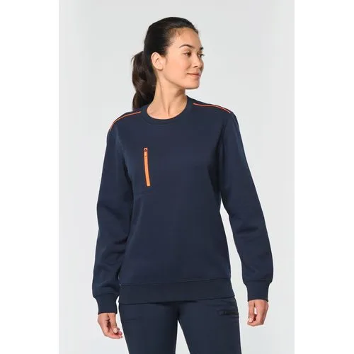 Sweat-shirt Day To Day zip poche contrastée unisexe