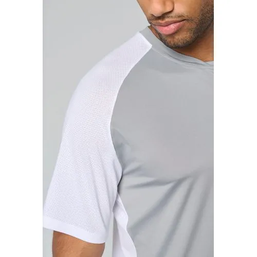 T-shirt de padel bicolore à manches raglan homme