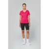 T-shirt de sport manches courtes col v femme