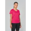 T-shirt de sport manches courtes col v femme