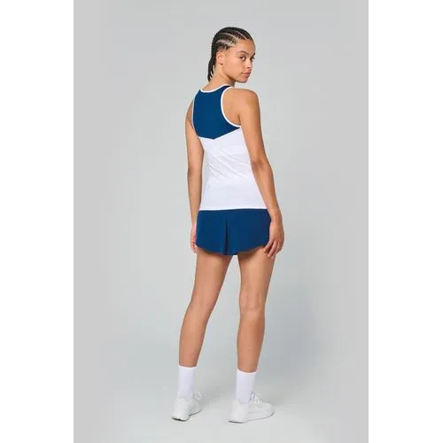 Jupe de padel avec short intégré 5 Débardeur de padel bicolore femme
