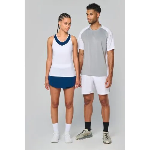 T-shirt de padel bicolore à manches raglan homme