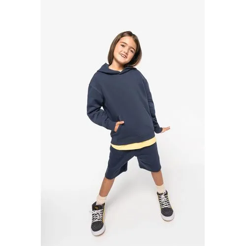 Sweat-shirt écoresponsable à capuche oversize enfant