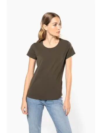 T-shirt col rond manches courtes femme