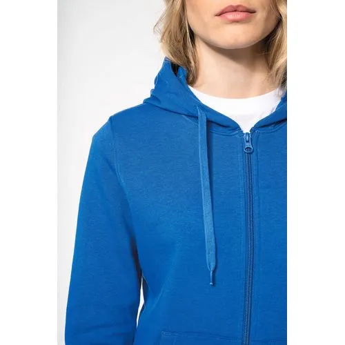 Sweat-shirt écoresponsable zippé à capuche femme