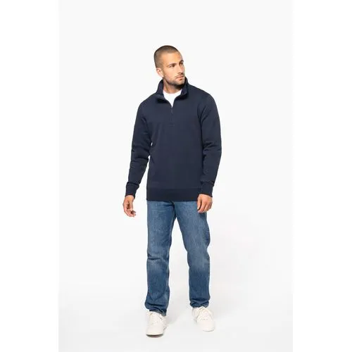 Sweat-shirt col zippé homme