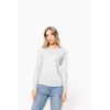 T-shirt col rond manches longues femme