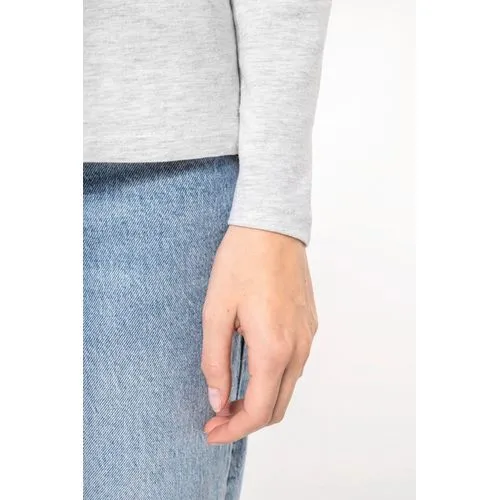 T-shirt col rond manches longues femme
