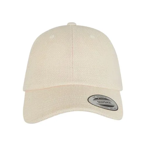 Casquette Dad en jute unisexe blanc cassé 1 Casquette Dad en jute unisexe