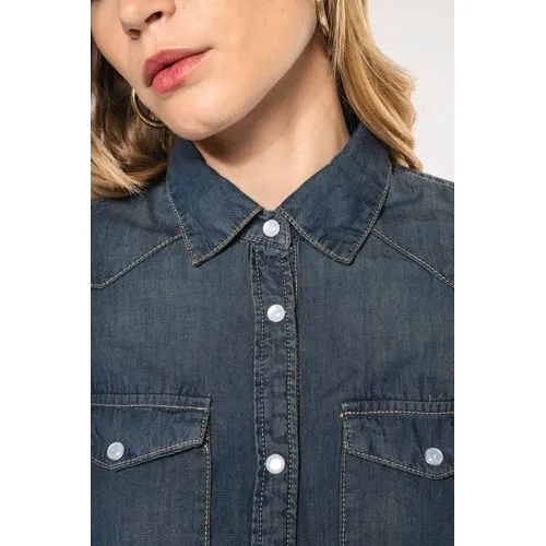Chemise denim manches longues femme 5 Chemise denim manches longues femme
